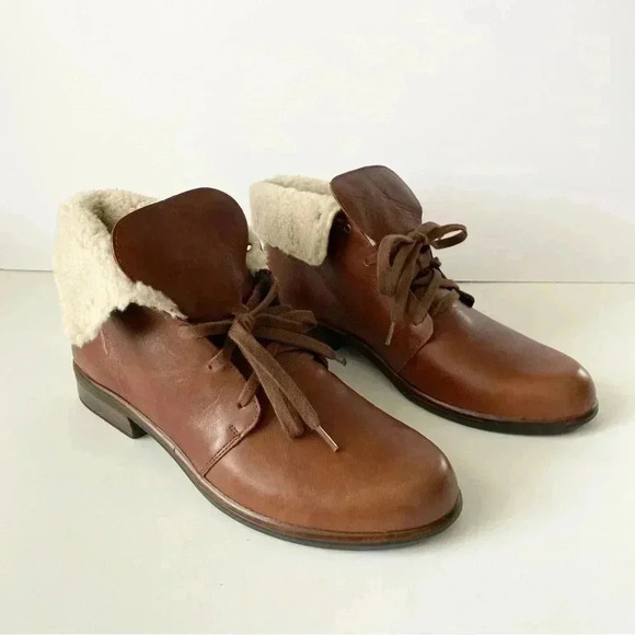 Naot Pali Shearling Lined Boots Lace Up Size 40 - Picture 9 of 11